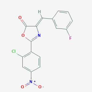 molecular formula C16H8ClFN2O4 B405089 2-(2-Chloro-4-nitro-phenyl)-4-(3-fluoro-benzylidene)-4H-oxazol-5-one 