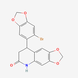 8-(6-BROMO-2H-1,3-BENZODIOXOL-5-YL)-2H,5H,6H,7H,8H-[1,3]DIOXOLO[4,5-G]QUINOLIN-6-ONE