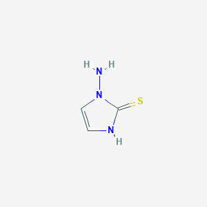 molecular formula C3H5N3S B040509 1-氨基-1H-咪唑-2(3H)-硫酮 CAS No. 117829-35-3