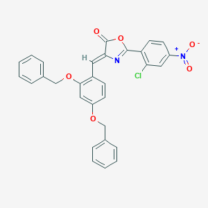 molecular formula C30H21ClN2O6 B405090 4-[2,4-bis(benzyloxy)benzylidene]-2-{2-chloro-4-nitrophenyl}-1,3-oxazol-5(4H)-one 