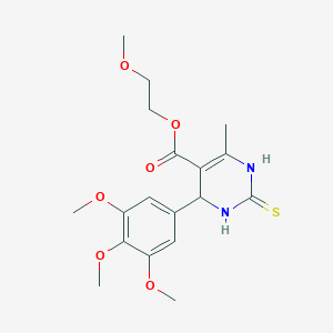 2-Methoxyethyl 4-methyl-2-sulfanyl-6-(3,4,5-trimethoxyphenyl)-1,6-dihydropyrimidine-5-carboxylate