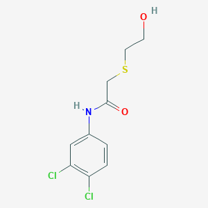 molecular formula C10H11Cl2NO2S B4050965 N-(3,4-二氯苯基)-2-[(2-羟乙基)硫]乙酰胺 