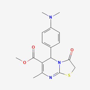 methyl 5-[4-(dimethylamino)phenyl]-7-methyl-3-oxo-2,3-dihydro-5H-[1,3]thiazolo[3,2-a]pyrimidine-6-carboxylate