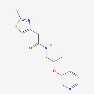 2-(2-methyl-1,3-thiazol-4-yl)-N-[2-(pyridin-3-yloxy)propyl]acetamide