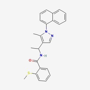 N-{1-[5-methyl-1-(1-naphthyl)-1H-pyrazol-4-yl]ethyl}-2-(methylthio)benzamide