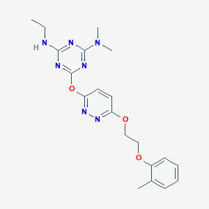 N'-ethyl-N,N-dimethyl-6-({6-[2-(2-methylphenoxy)ethoxy]-3-pyridazinyl}oxy)-1,3,5-triazine-2,4-diamine