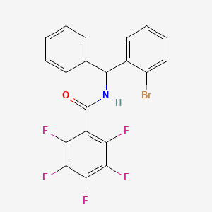 molecular formula C20H11BrF5NO B4051036 N-[(2-bromophenyl)(phenyl)methyl]-2,3,4,5,6-pentafluorobenzamide 