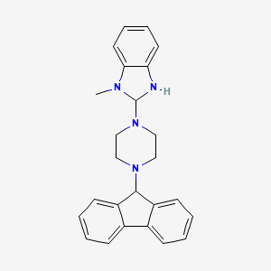 2-[4-(9H-fluoren-9-yl)-1-piperazinyl]-1-methyl-2,3-dihydro-1H-benzimidazole