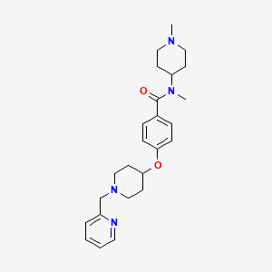 N-methyl-N-(1-methyl-4-piperidinyl)-4-{[1-(2-pyridinylmethyl)-4-piperidinyl]oxy}benzamide