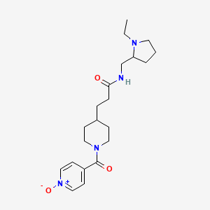 molecular formula C21H32N4O3 B4051065 N-[(1-ethyl-2-pyrrolidinyl)methyl]-3-[1-(1-oxidoisonicotinoyl)-4-piperidinyl]propanamide 