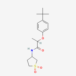 molecular formula C17H25NO4S B4051096 2-(4-tert-butylphenoxy)-N-(1,1-dioxidotetrahydro-3-thienyl)propanamide 