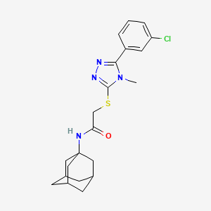 N-(1-adamantyl)-2-[[5-(3-chlorophenyl)-4-methyl-1,2,4-triazol-3-yl]sulfanyl]acetamide