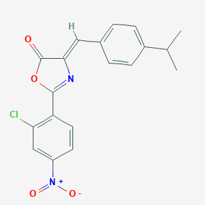 molecular formula C19H15ClN2O4 B405115 2-(2-Chloro-4-nitro-phenyl)-4-(4-isopropyl-benzylidene)-4H-oxazol-5-one 