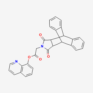 molecular formula C29H20N2O4 B4051155 8-quinolinyl (16,18-dioxo-17-azapentacyclo[6.6.5.0~2,7~.0~9,14~.0~15,19~]nonadeca-2,4,6,9,11,13-hexaen-17-yl)acetate 