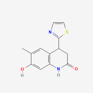 7-hydroxy-6-methyl-4-(1,3-thiazol-2-yl)-3,4-dihydroquinolin-2(1H)-one