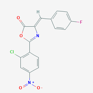 molecular formula C16H8ClFN2O4 B405121 2-(2-Chloro-4-nitro-phenyl)-4-(4-fluoro-benzylidene)-4H-oxazol-5-one 