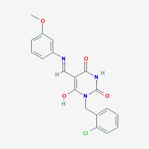 1-(2-chlorobenzyl)-5-{[(3-methoxyphenyl)amino]methylene}-2,4,6(1H,3H,5H)-pyrimidinetrione