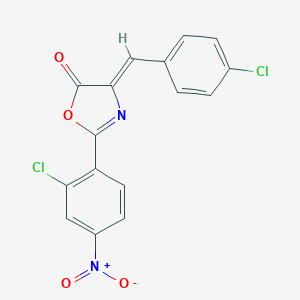 molecular formula C16H8Cl2N2O4 B405123 4-(4-Chloro-benzylidene)-2-(2-chloro-4-nitro-phenyl)-4H-oxazol-5-one 