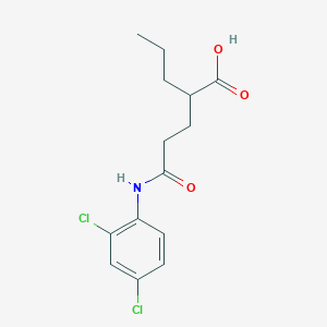 molecular formula C14H17Cl2NO3 B4051231 5-[(2,4-dichlorophenyl)amino]-5-oxo-2-propylpentanoic acid 