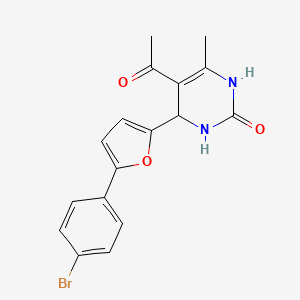 molecular formula C17H15BrN2O3 B4051245 5-acetyl-4-[5-(4-bromophenyl)-2-furyl]-6-methyl-3,4-dihydro-2(1H)-pyrimidinone 