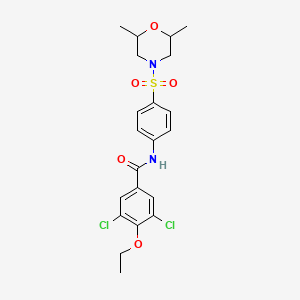 3,5-dichloro-N-{4-[(2,6-dimethylmorpholin-4-yl)sulfonyl]phenyl}-4-ethoxybenzamide