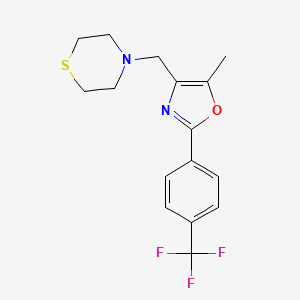 4-({5-methyl-2-[4-(trifluoromethyl)phenyl]-1,3-oxazol-4-yl}methyl)thiomorpholine