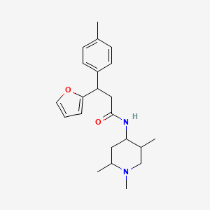 3-(2-furyl)-3-(4-methylphenyl)-N-(1,2,5-trimethyl-4-piperidinyl)propanamide