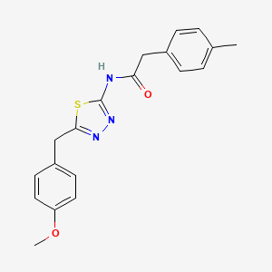 molecular formula C19H19N3O2S B4051305 N-[5-(4-methoxybenzyl)-1,3,4-thiadiazol-2-yl]-2-(4-methylphenyl)acetamide 