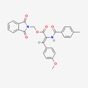 molecular formula C27H22N2O6 B4051334 (1,3-dioxoisoindol-2-yl)methyl (Z)-3-(4-methoxyphenyl)-2-[(4-methylbenzoyl)amino]prop-2-enoate 