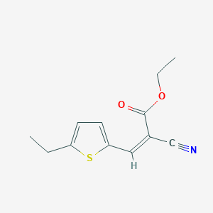 molecular formula C12H13NO2S B405135 Ethyl 2-cyano-3-(5-ethyl-2-thienyl)acrylate 
