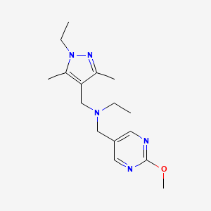 N-[(1-ethyl-3,5-dimethyl-1H-pyrazol-4-yl)methyl]-N-[(2-methoxypyrimidin-5-yl)methyl]ethanamine