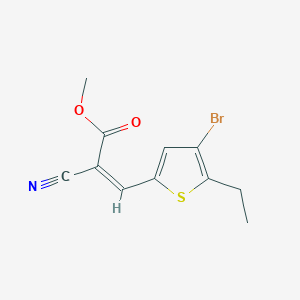 molecular formula C11H10BrNO2S B405141 Methyl 3-(4-bromo-5-ethyl-2-thienyl)-2-cyanoacrylate 