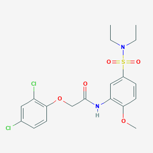 molecular formula C19H22Cl2N2O5S B4051424 2-(2,4-二氯苯氧基)-N-{5-[(二乙氨基)磺酰基]-2-甲氧基苯基}乙酰胺 