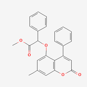 methyl 2-[(7-methyl-2-oxo-4-phenyl-2H-chromen-5-yl)oxy]-2-phenylacetate