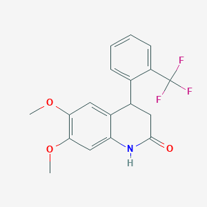 6,7-Dimethoxy-4-(2-trifluoromethyl-phenyl)-3,4-dihydro-1H-quinolin-2-one