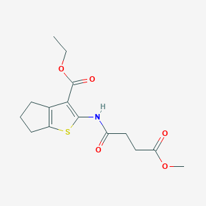 molecular formula C15H19NO5S B405146 ethyl 2-[(4-methoxy-4-oxobutanoyl)amino]-5,6-dihydro-4H-cyclopenta[b]thiophene-3-carboxylate CAS No. 307339-06-6