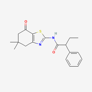 molecular formula C19H22N2O2S B4051478 N-(5,5-dimethyl-7-oxo-4,5,6,7-tetrahydro-1,3-benzothiazol-2-yl)-2-phenylbutanamide 