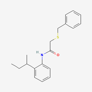 molecular formula C19H23NOS B4051479 2-(benzylsulfanyl)-N-[2-(butan-2-yl)phenyl]acetamide 