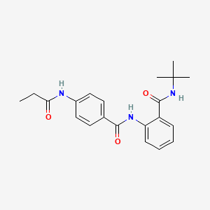 N-tert-butyl-2-({[4-(propanoylamino)phenyl]carbonyl}amino)benzamide