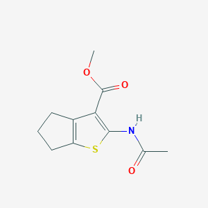 molecular formula C11H13NO3S B405149 methyl 2-(acetylamino)-5,6-dihydro-4H-cyclopenta[b]thiophene-3-carboxylate CAS No. 328023-40-1