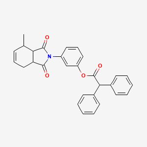 3-(4-methyl-1,3-dioxo-1,3,3a,4,7,7a-hexahydro-2H-isoindol-2-yl)phenyl diphenylacetate