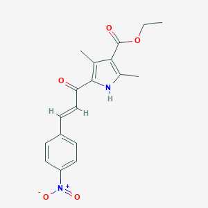 molecular formula C18H18N2O5 B405150 ethyl 5-(3-{4-nitrophenyl}acryloyl)-2,4-dimethyl-1H-pyrrole-3-carboxylate 