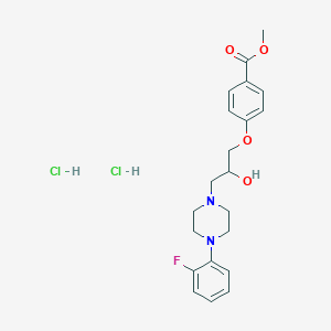 molecular formula C21H27Cl2FN2O4 B4051500 甲基 4-{3-[4-(2-氟苯基)-1-哌嗪基]-2-羟基丙氧基}苯甲酸二盐酸盐 