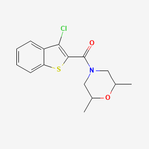 4-(3-chloro-1-benzothiophene-2-carbonyl)-2,6-dimethylmorpholine