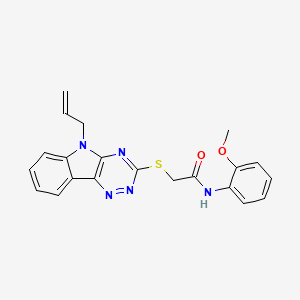 N-(2-methoxyphenyl)-2-{[5-(prop-2-en-1-yl)-5H-[1,2,4]triazino[5,6-b]indol-3-yl]sulfanyl}acetamide