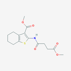 molecular formula C15H19NO5S B405154 Methyl 2-[(4-methoxy-4-oxobutanoyl)amino]-4,5,6,7-tetrahydro-1-benzothiophene-3-carboxylate CAS No. 314283-27-7