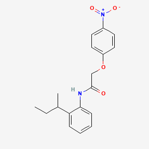 molecular formula C18H20N2O4 B4051586 N-[2-(butan-2-yl)phenyl]-2-(4-nitrophenoxy)acetamide 