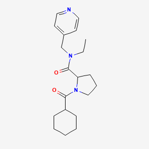 1-(cyclohexylcarbonyl)-N-ethyl-N-(pyridin-4-ylmethyl)pyrrolidine-2-carboxamide