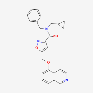 molecular formula C25H23N3O3 B4051599 N-benzyl-N-(cyclopropylmethyl)-5-[(5-isoquinolinyloxy)methyl]-3-isoxazolecarboxamide 