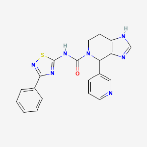 molecular formula C20H17N7OS B4051617 N-(3-phenyl-1,2,4-thiadiazol-5-yl)-4-pyridin-3-yl-3,4,6,7-tetrahydro-5H-imidazo[4,5-c]pyridine-5-carboxamide 